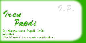 iren papdi business card
