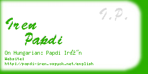 iren papdi business card